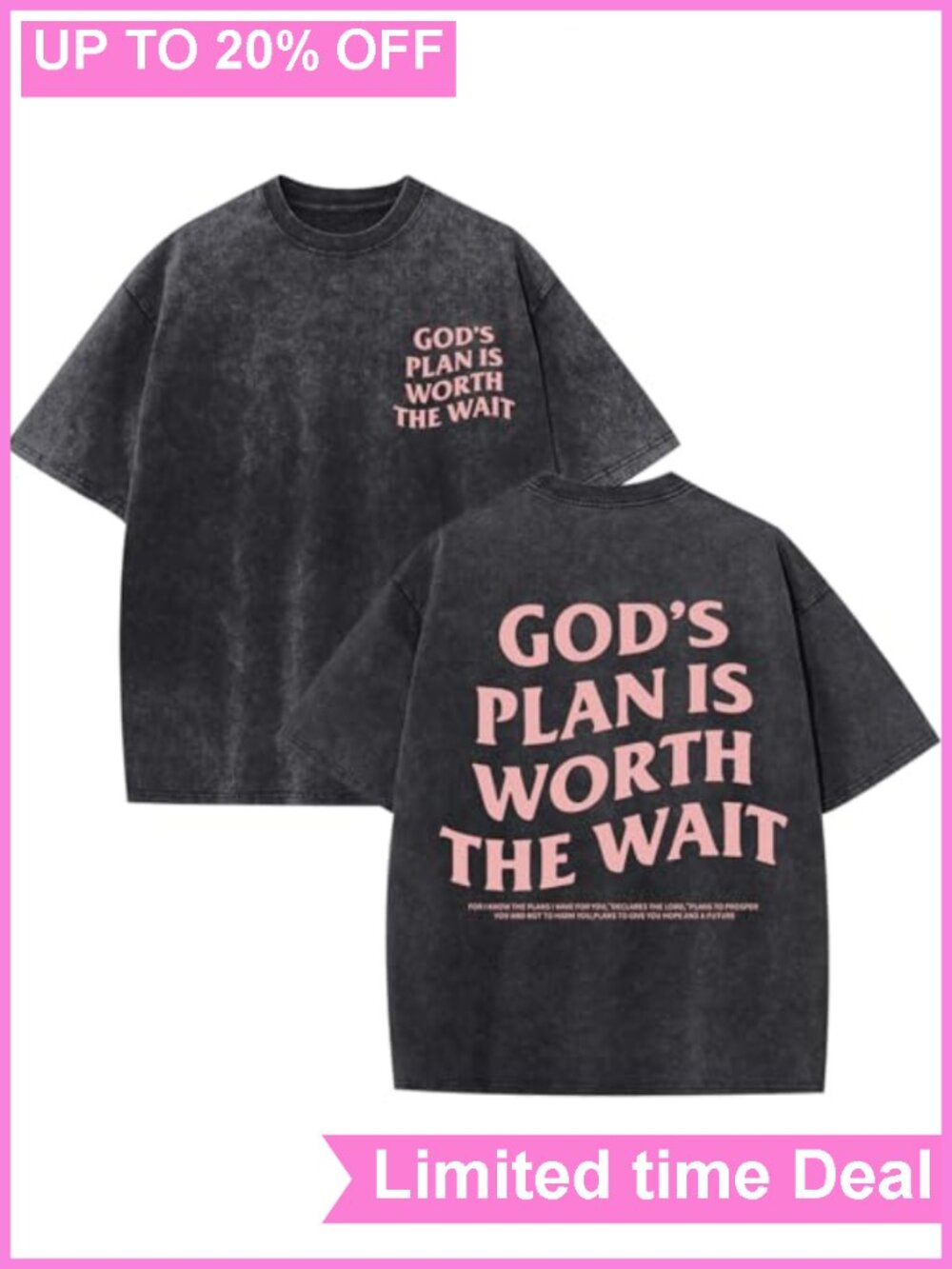 Christian Faith Graphic T-Shirt Men Cotton Acid Wash Vintage Jesus Tee